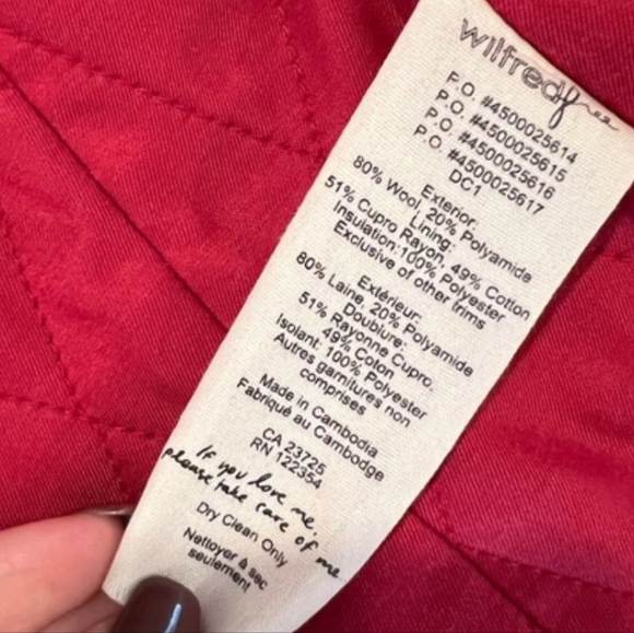 Wilfred 💙✨80% WOOL✨💙 Navy Blue Double-Breasted Women's Coat Jacket Blazer - Picture 5 of 9